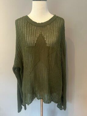 Jaded London  Women's Army Green long sleeve top size Medium